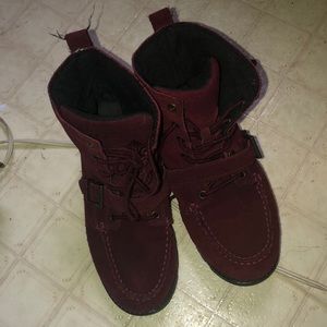 Polo Ralph Lauren boots. Burgundy